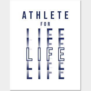 ATHLETE FOR LIFE | Minimal Text Aesthetic Streetwear Unisex Design for Fitness/Athletes | Shirt, Hoodie, Coffee Mug, Mug, Apparel, Sticker, Gift, Pins, Totes, Magnets, Pillows Posters and Art